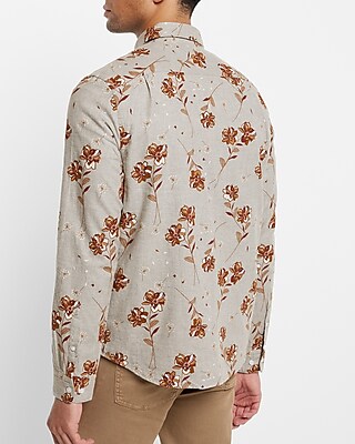 Floral Print Flannel Shirt