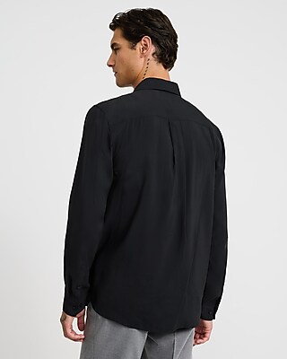 Sueded Textured Long Sleeve Shirt