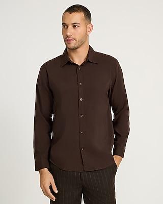 Sueded Textured Long Sleeve Shirt