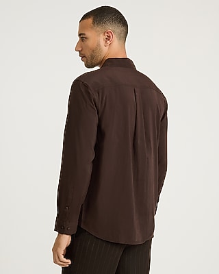 Sueded Textured Long Sleeve Shirt