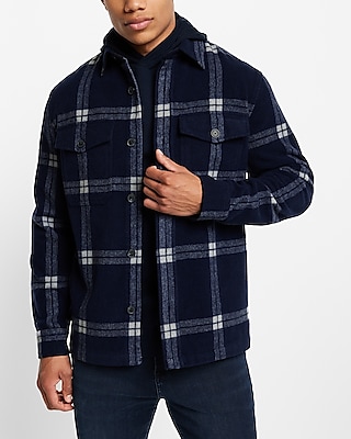 LS JOEY POLY WOOL SHIRT JACKET ORDAN PLAID-8177:ENSIGN:XS