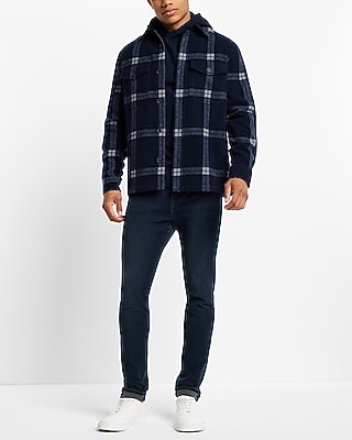 LS JOEY POLY WOOL SHIRT JACKET ORDAN PLAID-8177:ENSIGN:XS