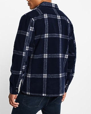 LS JOEY POLY WOOL SHIRT JACKET ORDAN PLAID-8177:ENSIGN:XS