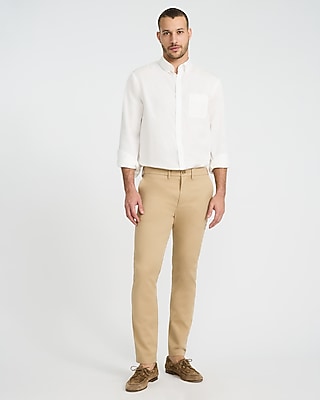 Regular Solid Cotton-Blend Long Sleeve Shirt