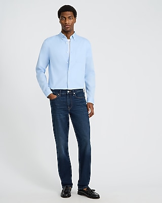Regular Solid Cotton-Blend Long Sleeve Shirt - image 3