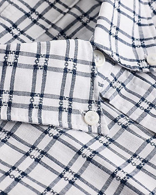 Textured Dobby Plaid Cotton-Blend Shirt