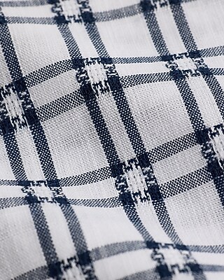 Textured Dobby Plaid Cotton-Blend Shirt