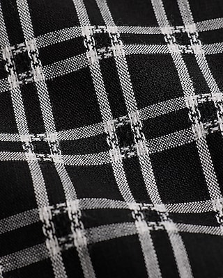 Textured Dobby Plaid Cotton-Blend Shirt