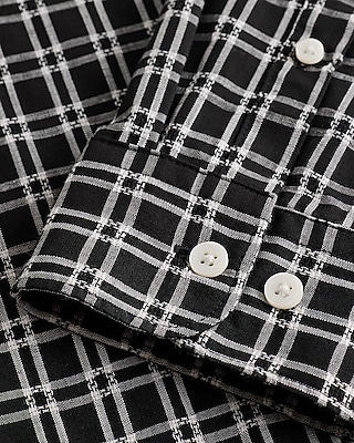 Textured Dobby Plaid Cotton-Blend Shirt