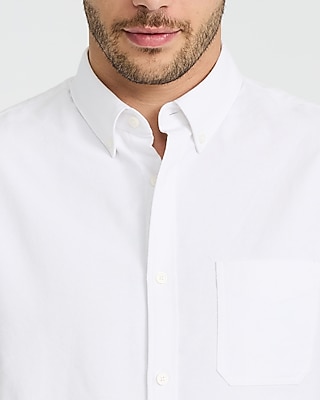 Regular Solid Cotton Long Sleeve Oxford Shirt