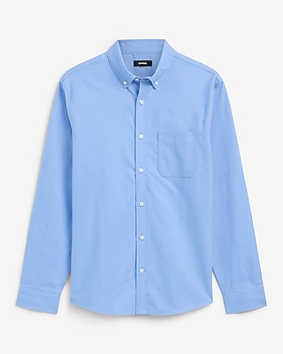 Regular Solid Cotton Long Sleeve Oxford Shirt