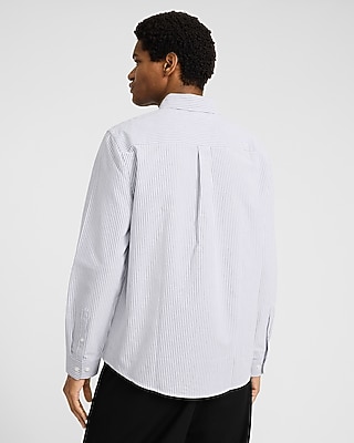 Regular Striped Cotton Long Sleeve Oxford Shirt