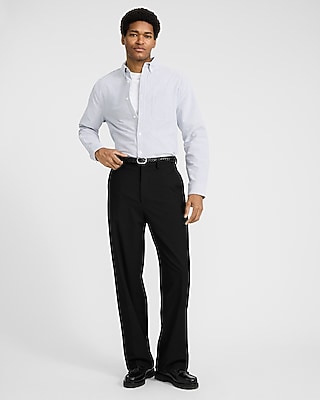 Regular Striped Cotton Long Sleeve Oxford Shirt