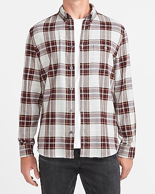 slim plaid shirt
