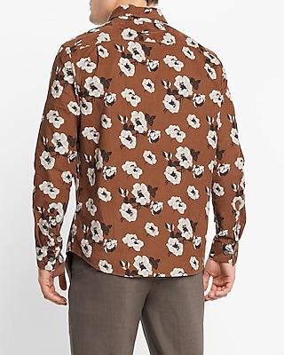 Floral Stretch Corduroy Shirt