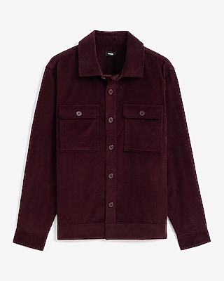 Corduroy Double Button Pocket Shirt Jacket - thumbnail 4