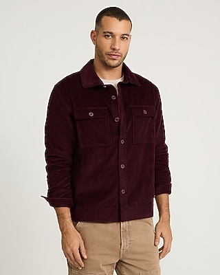 Corduroy Double Button Pocket Shirt Jacket