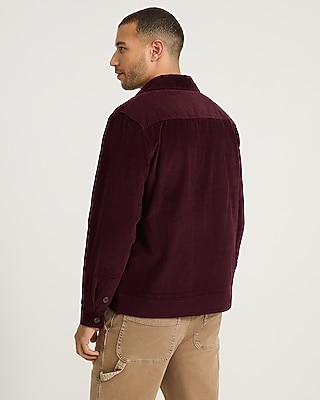 Corduroy Double Button Pocket Shirt Jacket - thumbnail 2