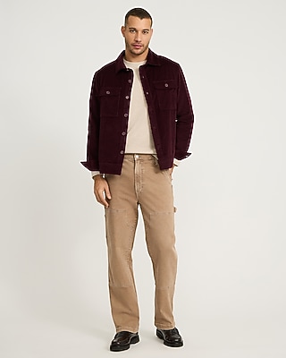 Corduroy Double Button Pocket Shirt Jacket - thumbnail 3