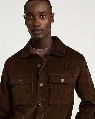 Corduroy Double Button Pocket Shirt Jacket - thumbnail 6
