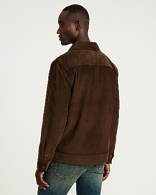 Corduroy Double Button Pocket Shirt Jacket - thumbnail 7