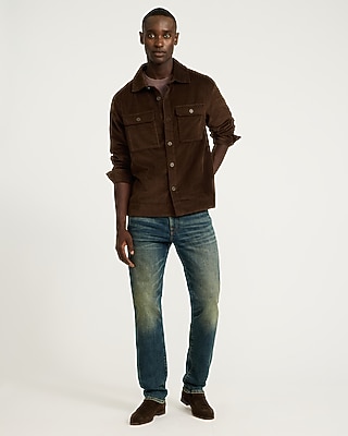Corduroy Double Button Pocket Shirt Jacket - thumbnail 8