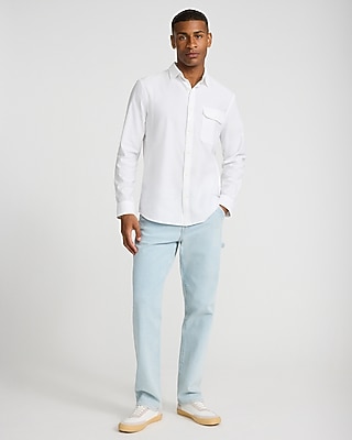 Cotton-Blend Buttoned Pocket Shirt