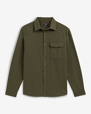 Chest Pocket Cotton Oxford Shirt - thumbnail 10