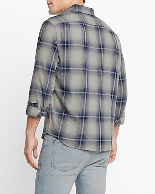 Plaid Stretch Flannel Shirt