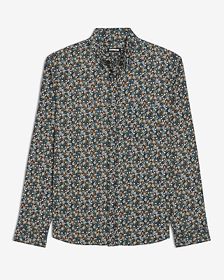 Floral Print Stretch Cotton Shirt