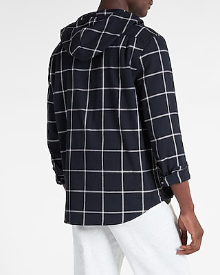 express flannel hooded shirts & tops