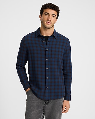 Textured Plaid Shirt
