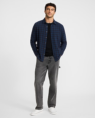 Textured Plaid Shirt