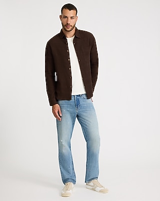 Textured Waffle Cotton Shirt