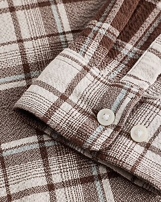 Textured Plaid Shirt