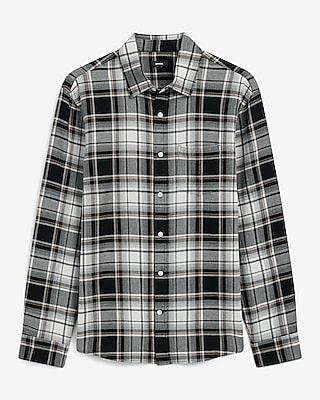 Textured Plaid Shirt