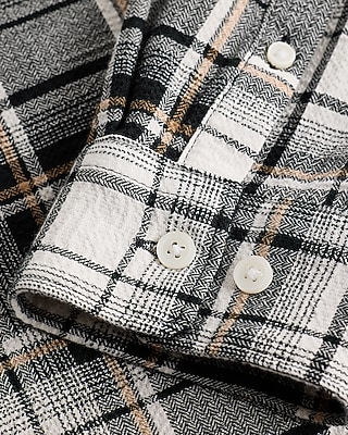 Textured Plaid Shirt