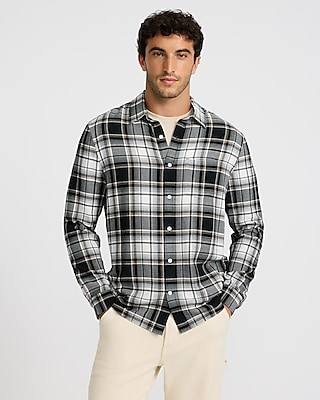 Textured Plaid Shirt