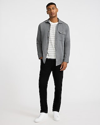 Grid Plaid Double Weave Shirt - image 3