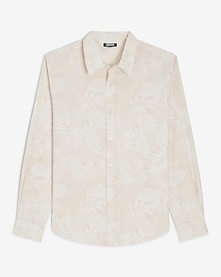 Rachel Zoe Tropical Print Linen-Blend Shirt