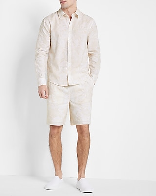 Rachel Zoe Tropical Print Linen-Blend Shirt