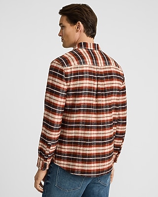 Plaid Brushed Cotton Double Pocket Shirt