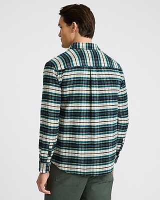 Plaid Brushed Cotton Double Pocket Shirt