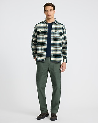Plaid Brushed Cotton Double Pocket Shirt