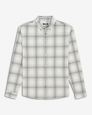 Plaid Stretch Corduroy Shirt