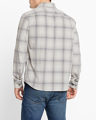 Plaid Stretch Corduroy Shirt