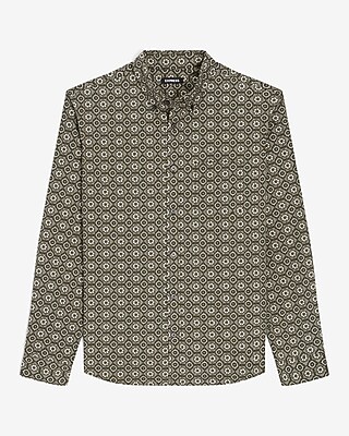 Geo Print Stretch Cotton Shirt - image 5