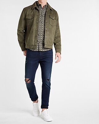 Geo Print Stretch Cotton Shirt - image 2
