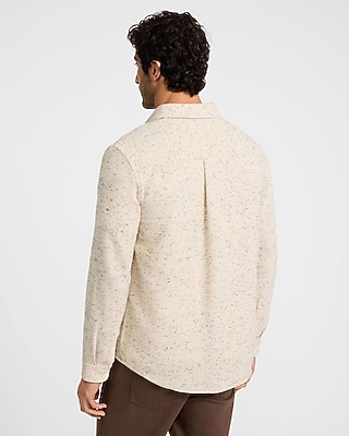 Marled Brushed Cotton Double Button Pocket Shirt