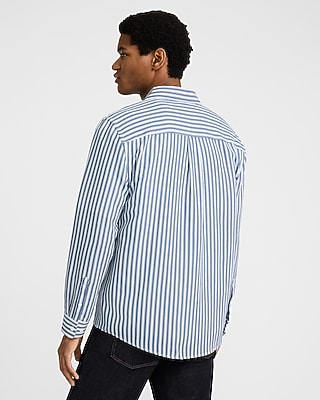 Textured Striped Long Sleeve Shirt